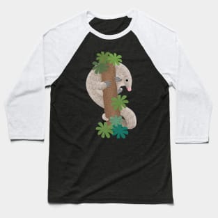 Cute happy pangolin anteater illustration Baseball T-Shirt